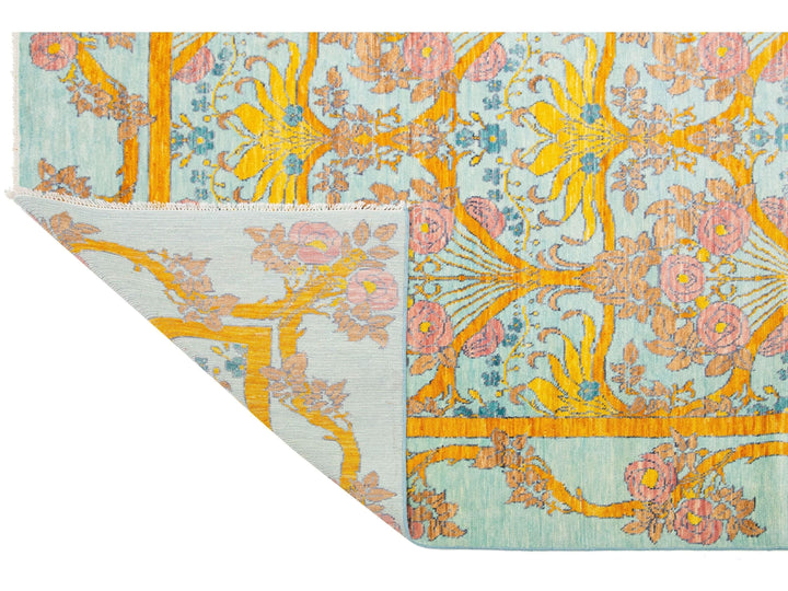 Modern Oushak Wool Rug 12 X 15