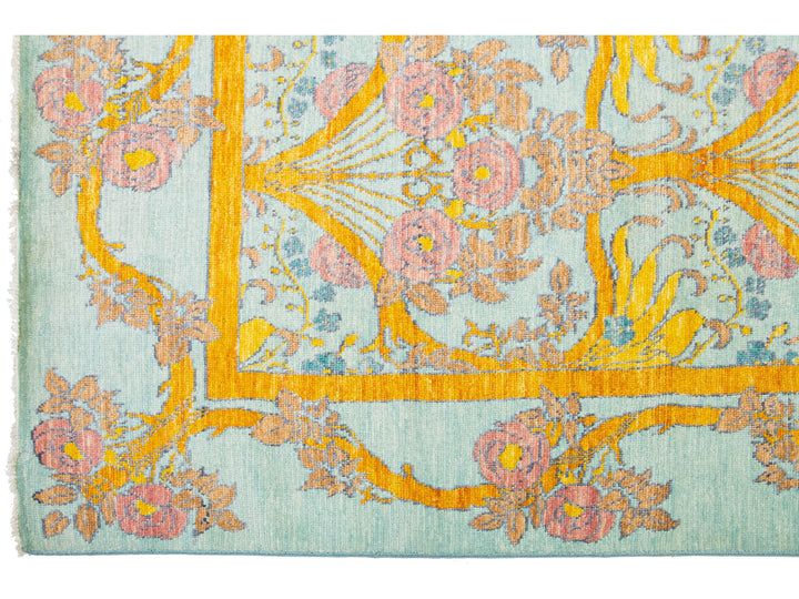 Modern Oushak Wool Rug 12 X 15