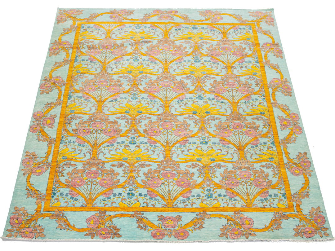 Modern Oushak Wool Rug 12 X 15