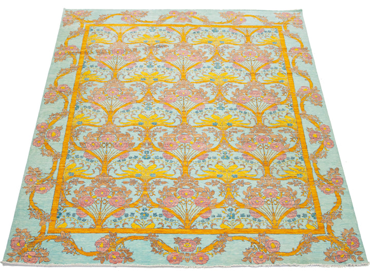 Modern Oushak Wool Rug 12 X 15