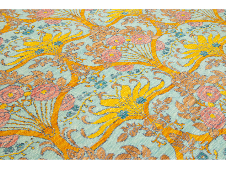 Modern Oushak Wool Rug 12 X 15