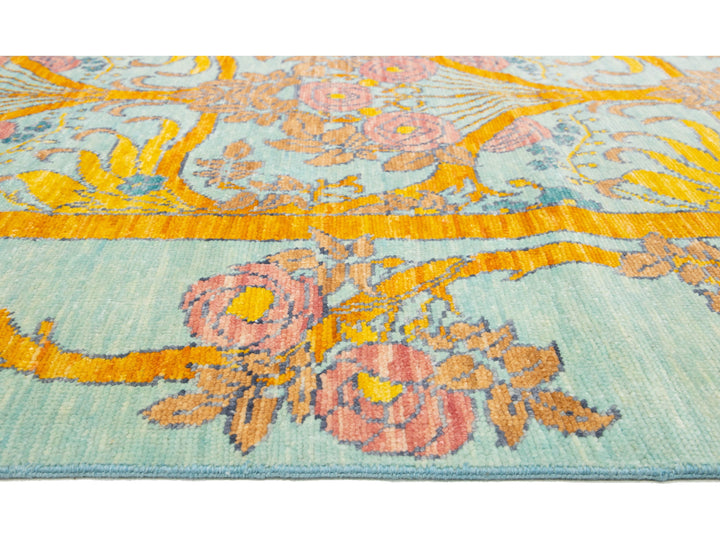 Modern Oushak Wool Rug 12 X 15