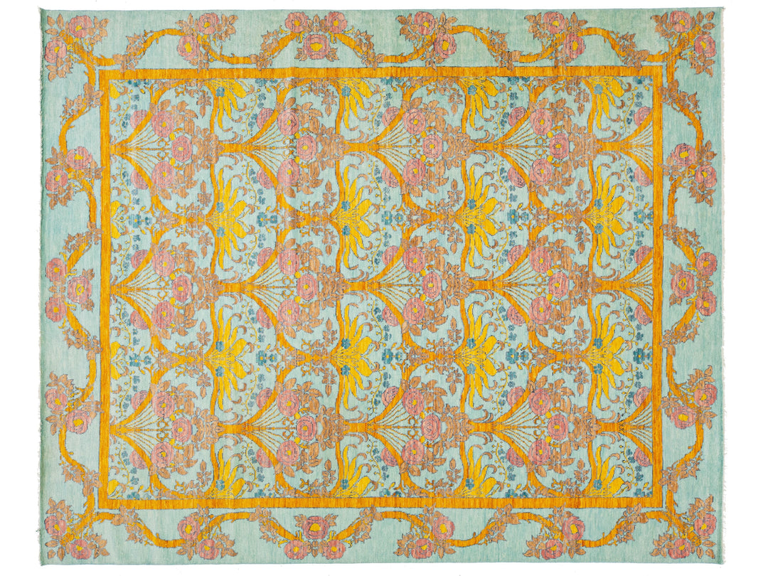 Modern Oushak Wool Rug 12 X 15