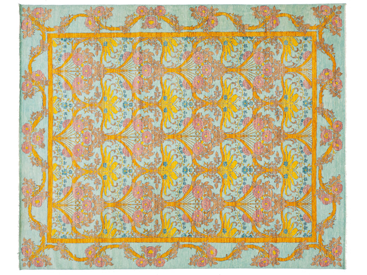Modern Oushak Wool Rug 12 X 15