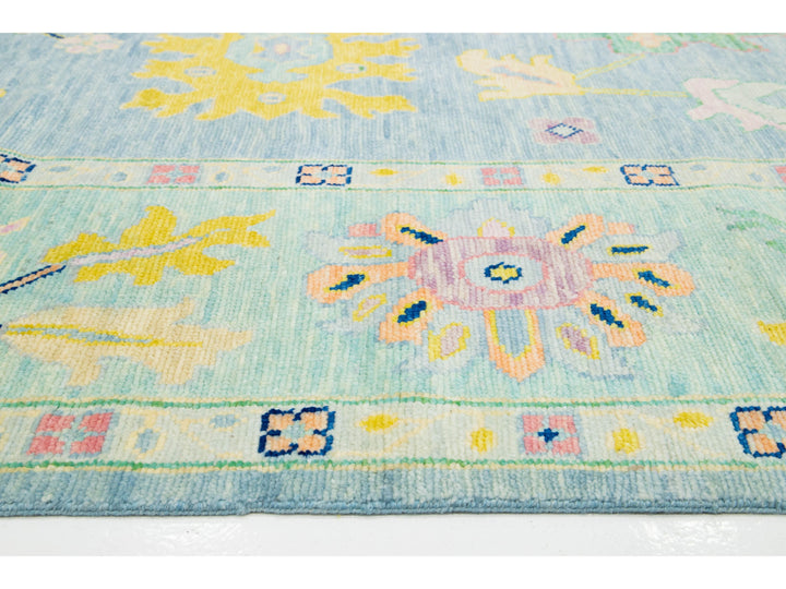 Modern Oushak Wool Rug 12 X 15