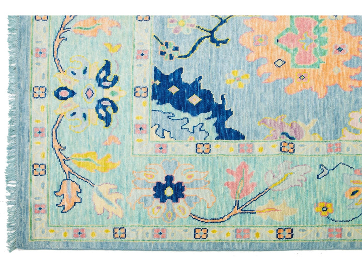 Modern Oushak Wool Rug 12 X 15
