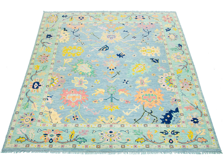 Modern Oushak Wool Rug 12 X 15