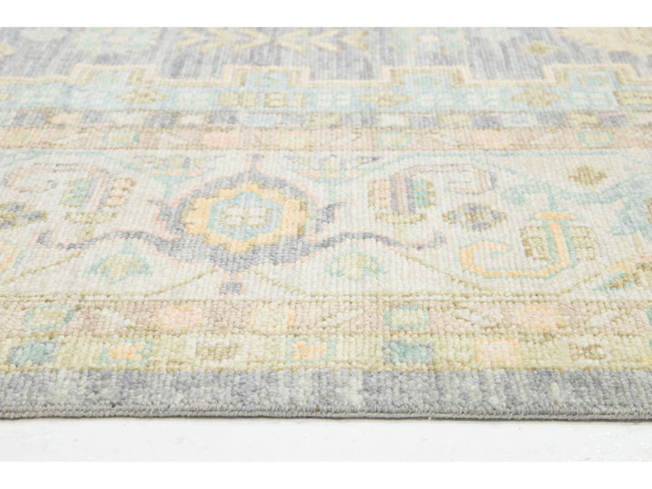 Modern Oushak Wool Rug 12 X 15