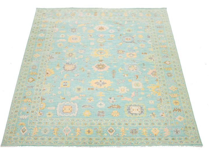 Modern Oushak Wool Rug 12 X 15