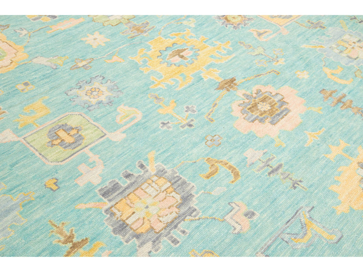 Modern Oushak Wool Rug 12 X 15