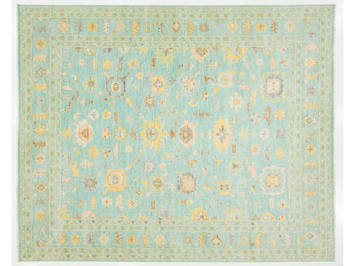 Modern Oushak Wool Rug 12 X 15