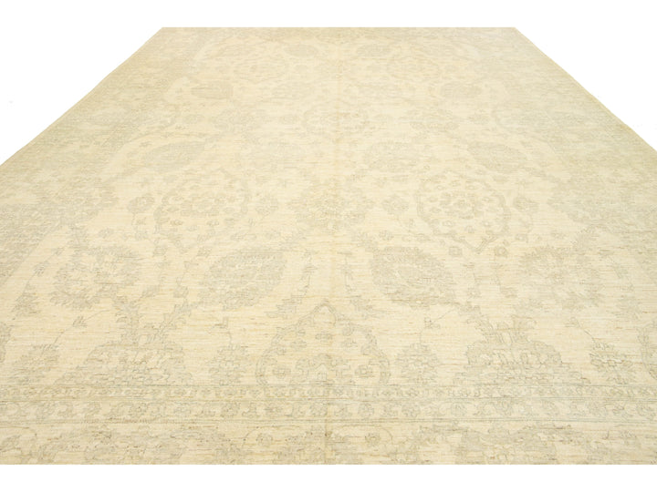 Modern Peshawar Wool Rug 12 X 18