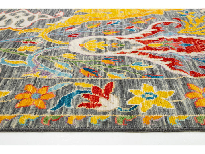 Modern Oushak Wool Rug 12 X 12