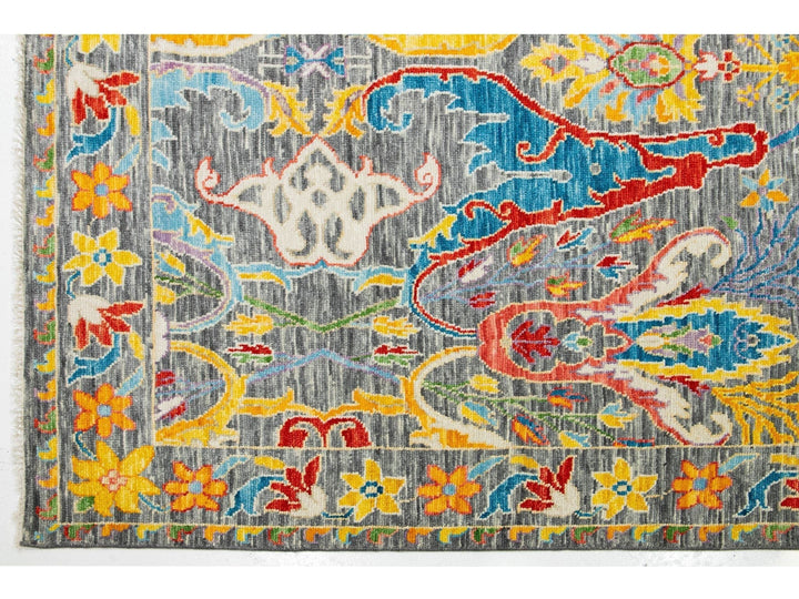 Modern Oushak Wool Rug 12 X 12
