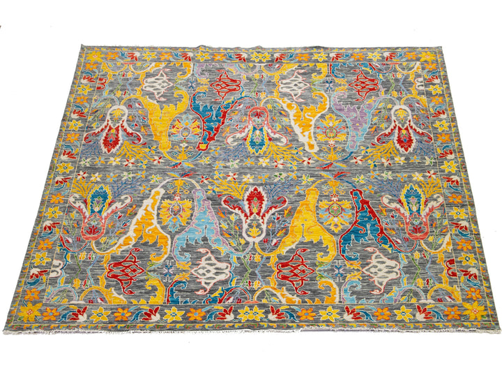 Modern Oushak Wool Rug 12 X 12