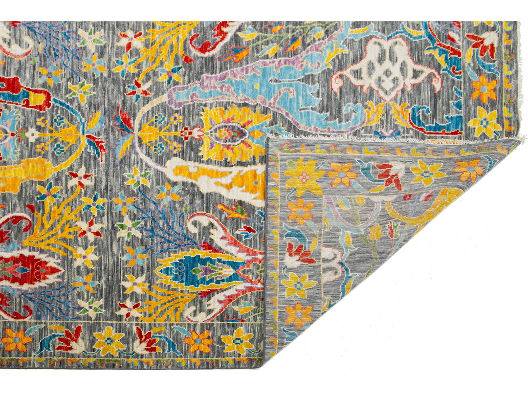 Modern Oushak Wool Rug 12 X 12