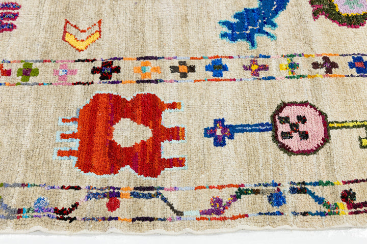 Modern Turkish Oushak Wool Rug 10 X 14