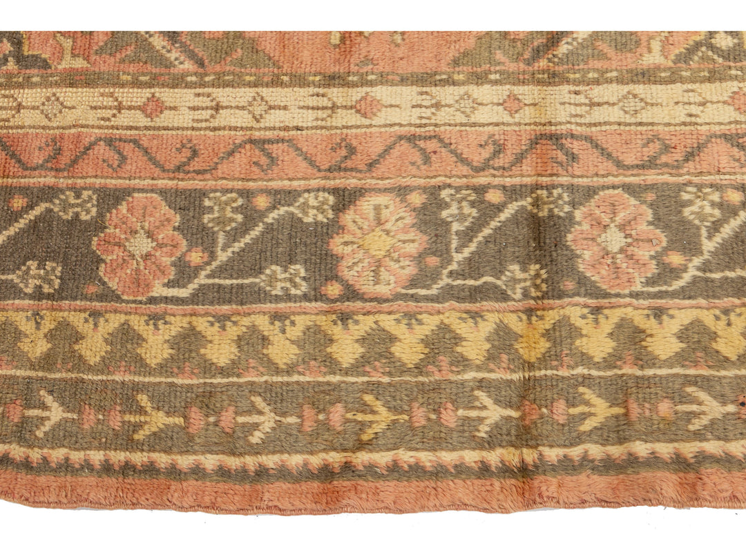 Antique Turkish Oushak Wool Rug 10 X 11