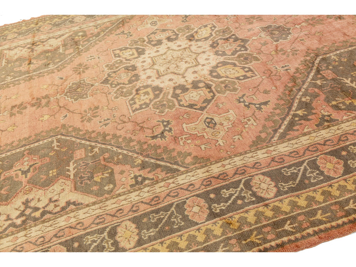 Antique Turkish Oushak Wool Rug 10 X 11
