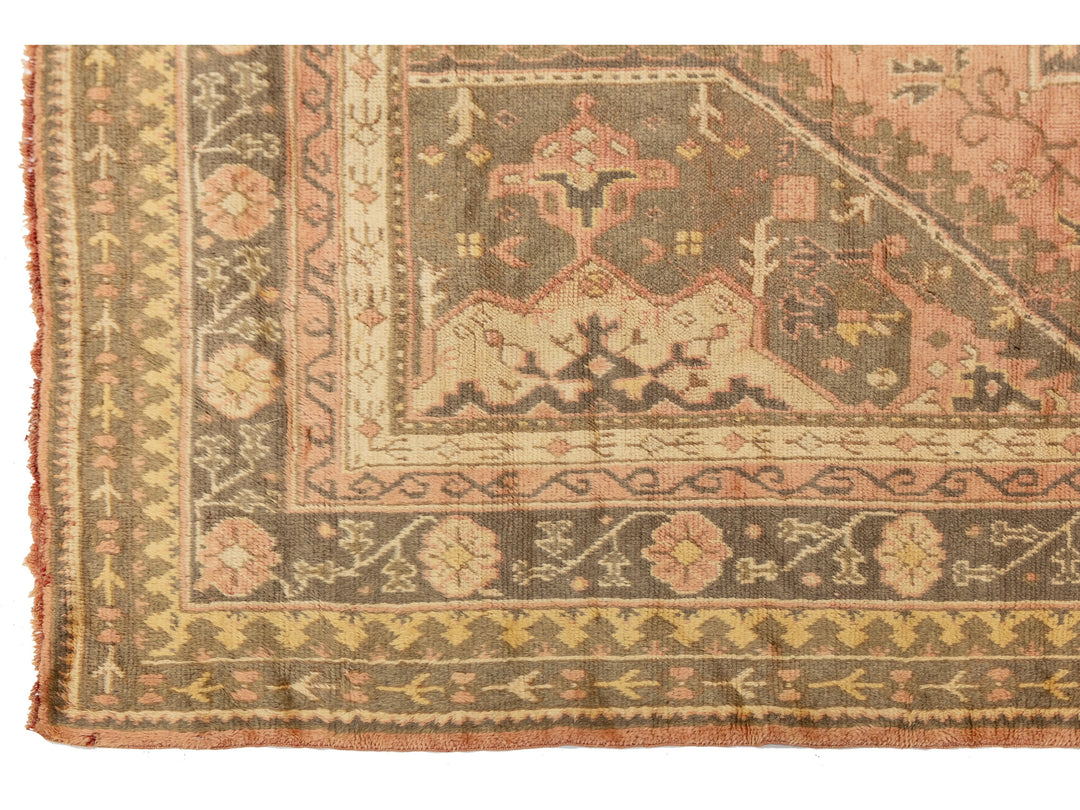 Antique Turkish Oushak Wool Rug 10 X 11
