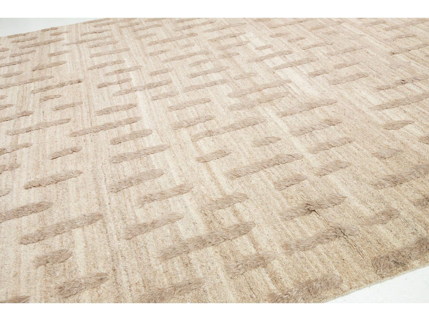 Modern Moroccan Wool Rug 12 X 15