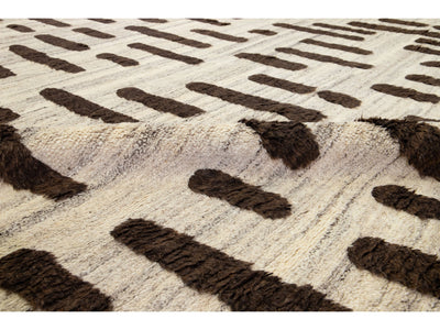 Modern Moroccan Wool Rug 12 X 15