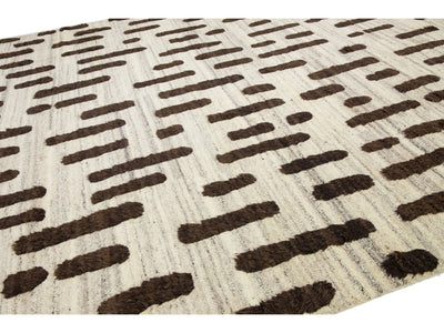 Modern Moroccan Wool Rug 12 X 15