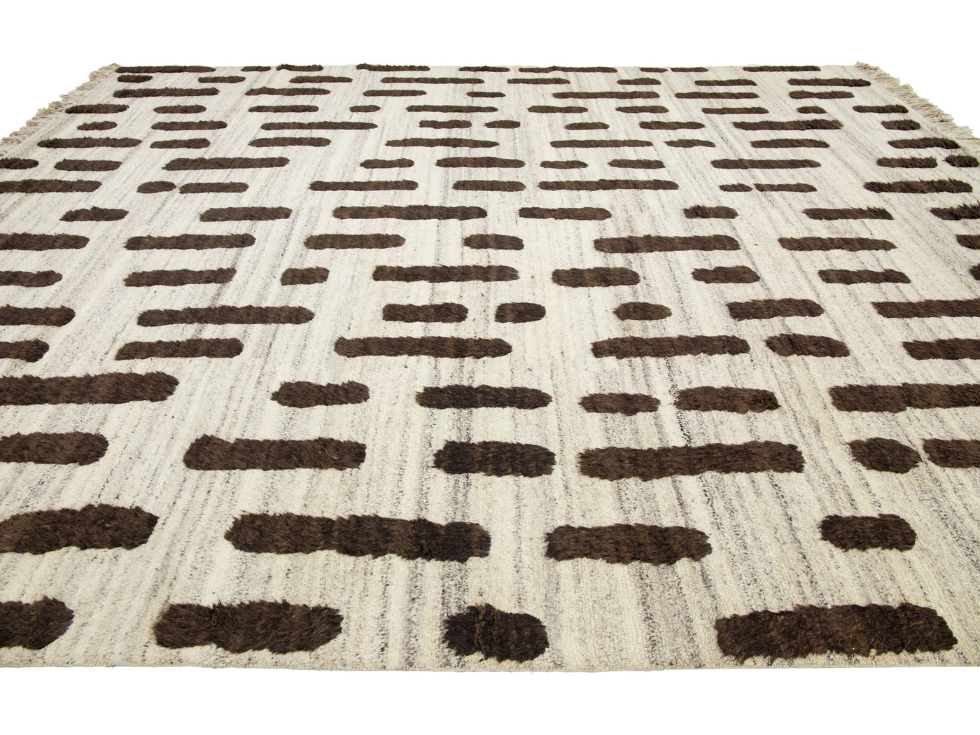 Modern Moroccan Wool Rug 12 X 15