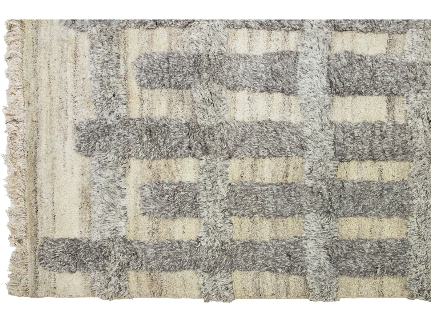 Modern Moroccan Wool Rug 12 X 15