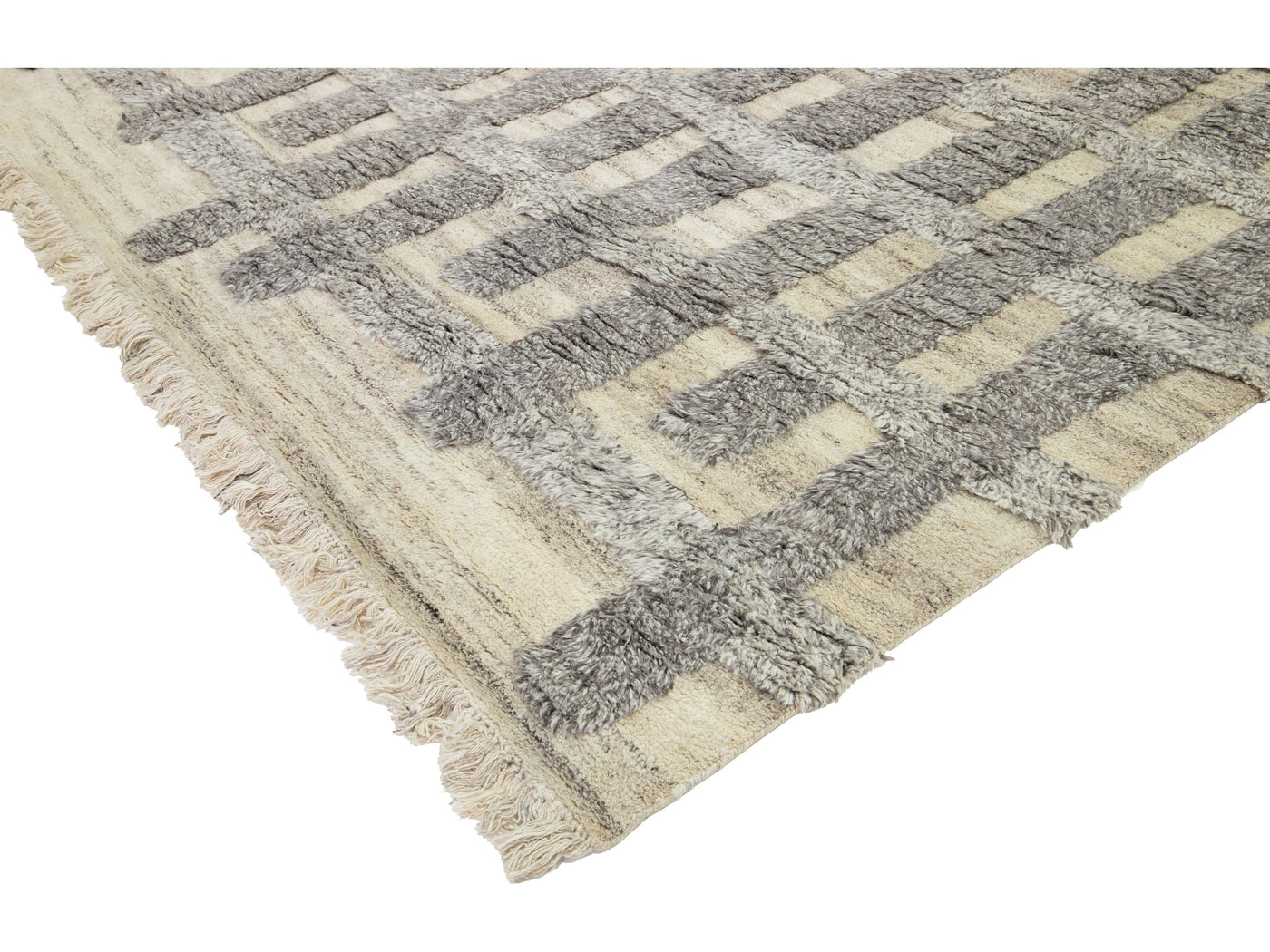 Modern Moroccan Wool Rug 12 X 15