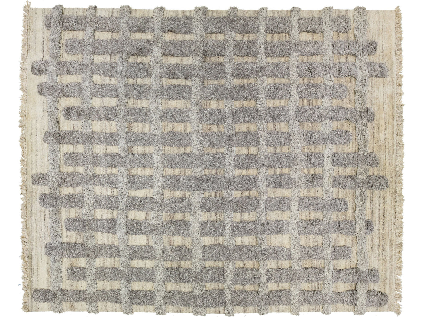 Modern Moroccan Wool Rug 12 X 15