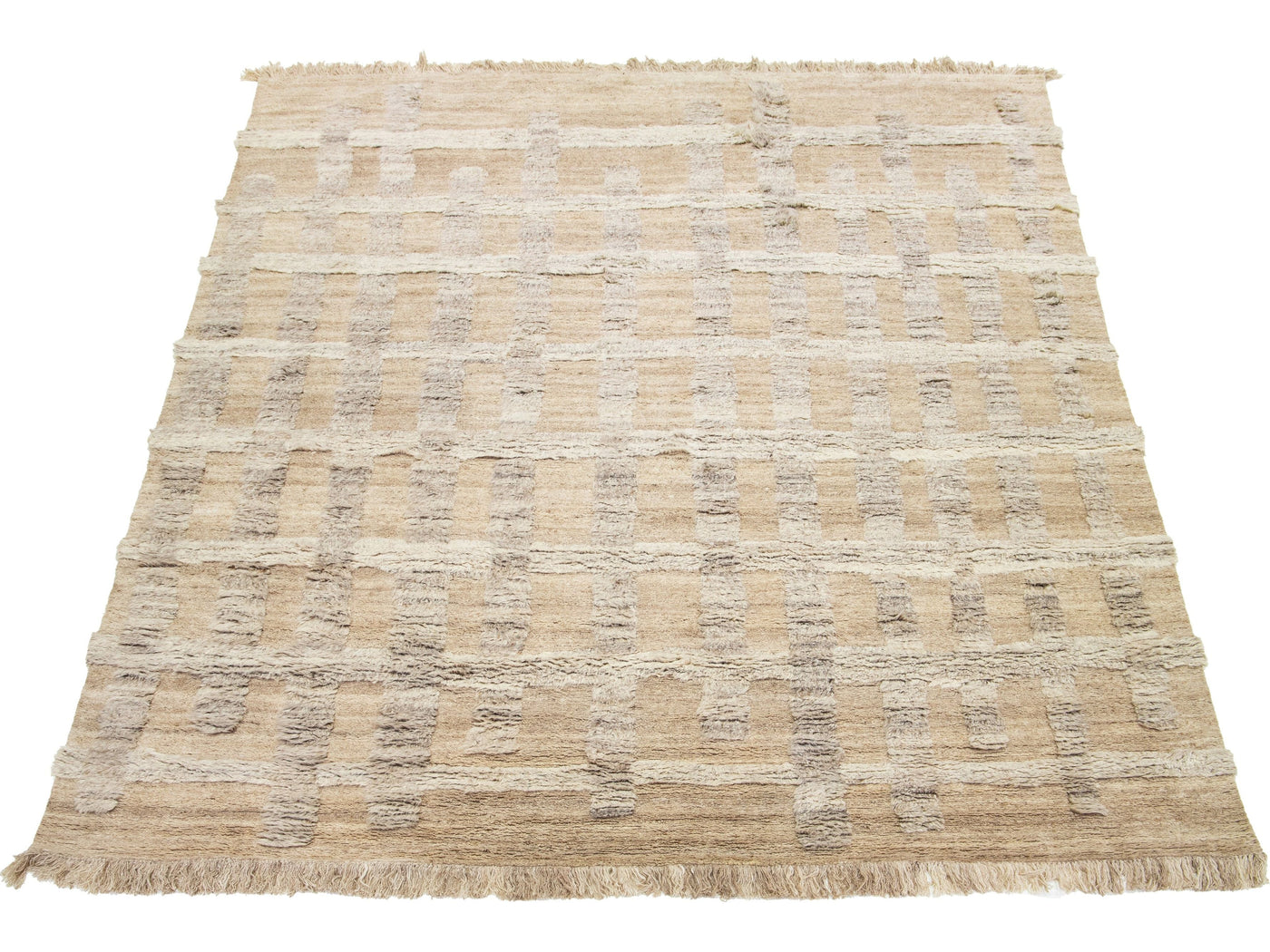 Modern Moroccan Wool Rug 12 X 15