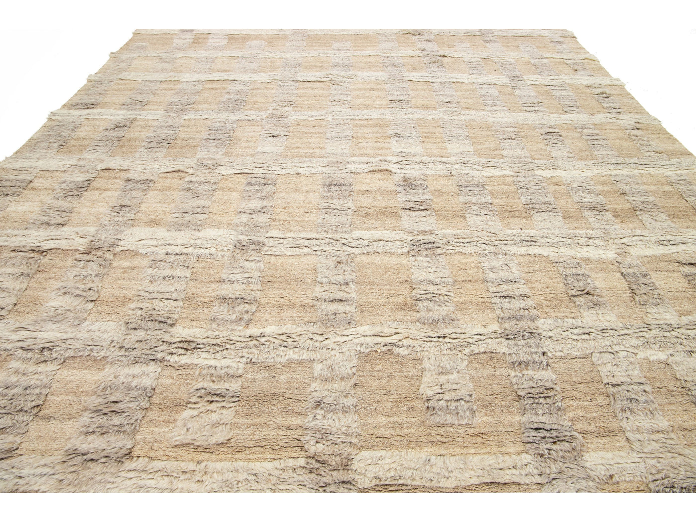 Modern Moroccan Wool Rug 12 X 15