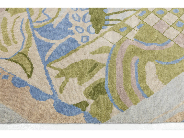 Modern Art Deco Wool Rug 10 X 15