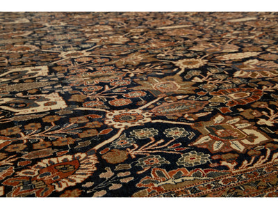 Antique Tabriz Wool Rug 11 X 15