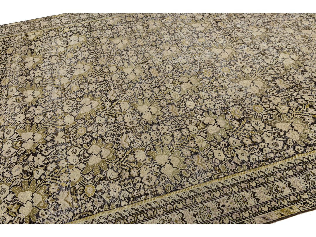 Antique Malayer Wool Rug 9 X 17