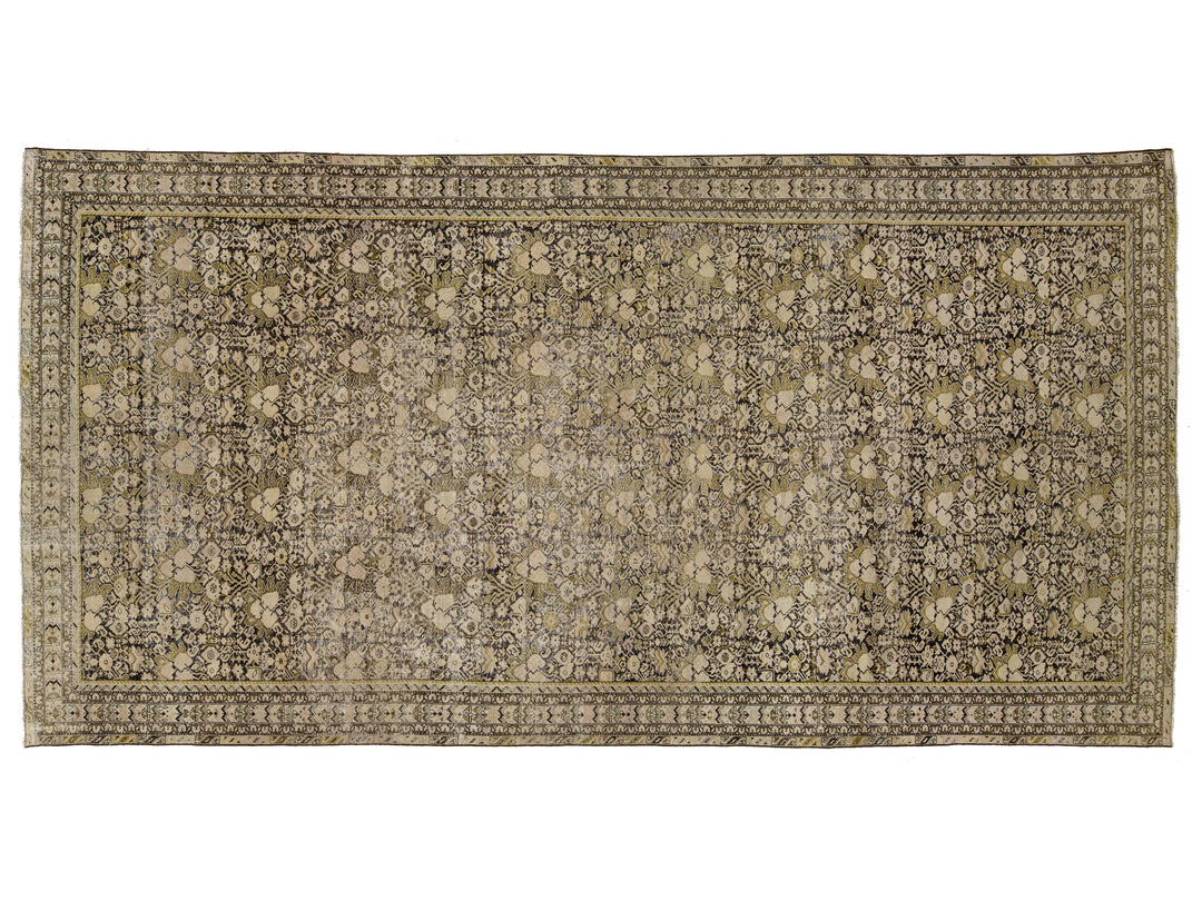 Antique Malayer Wool Rug 9 X 17