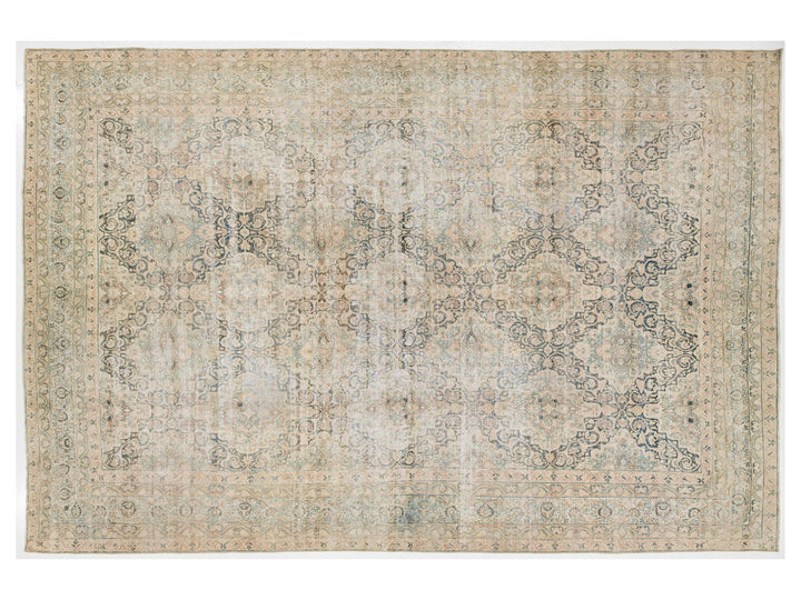 Antique Kerman Wool Rug 11 X 17