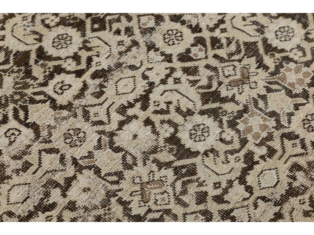 Antique Malayer Wool Runner Rug 7 X 19