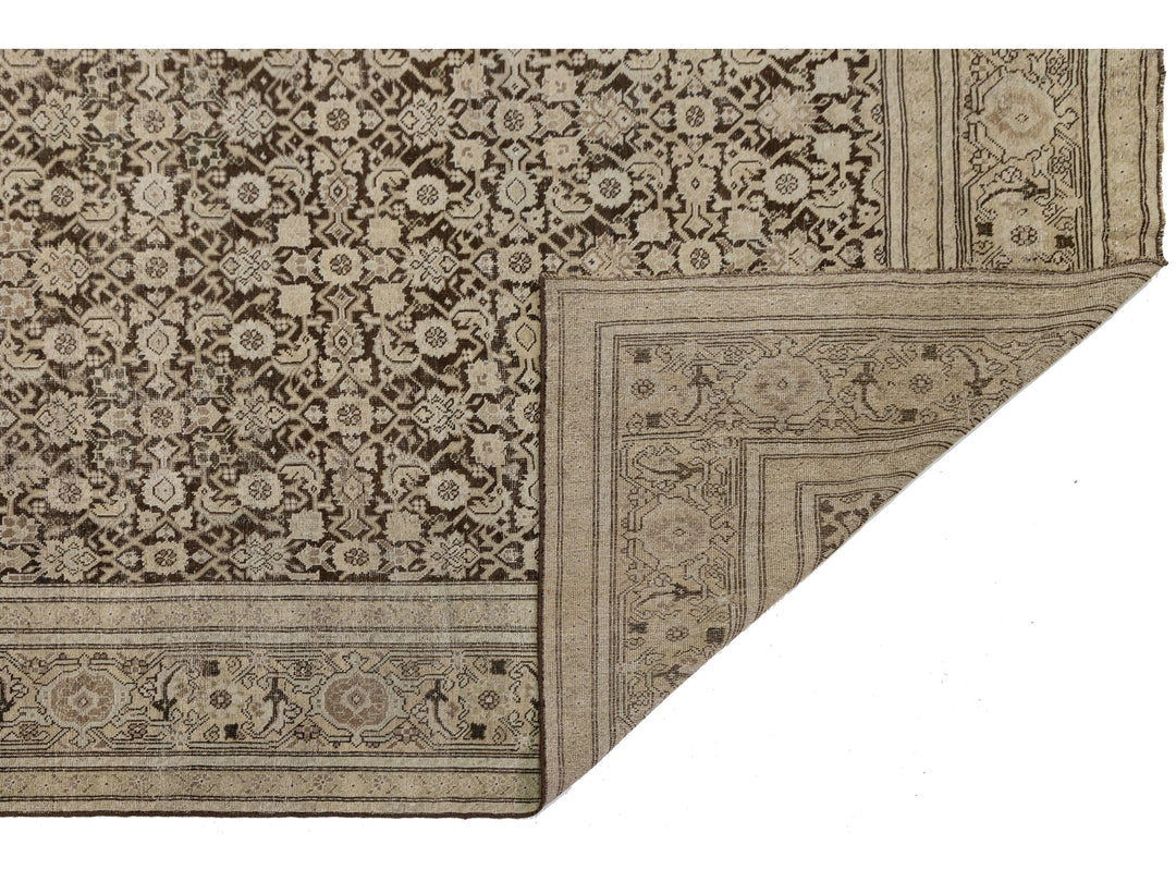 Antique Malayer Wool Runner Rug 7 X 19