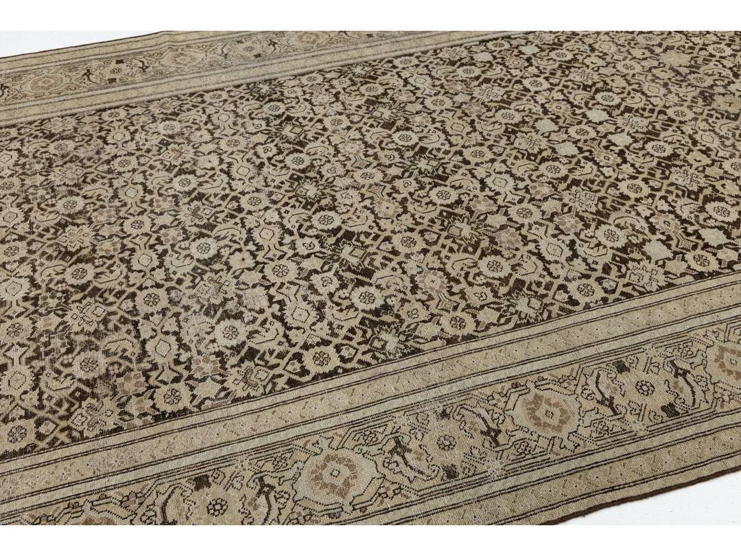 Antique Malayer Wool Runner Rug 7 X 19