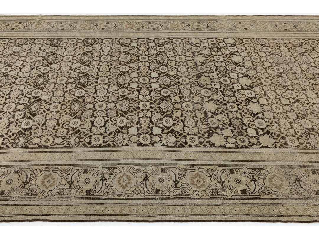 Antique Malayer Wool Runner Rug 7 X 19