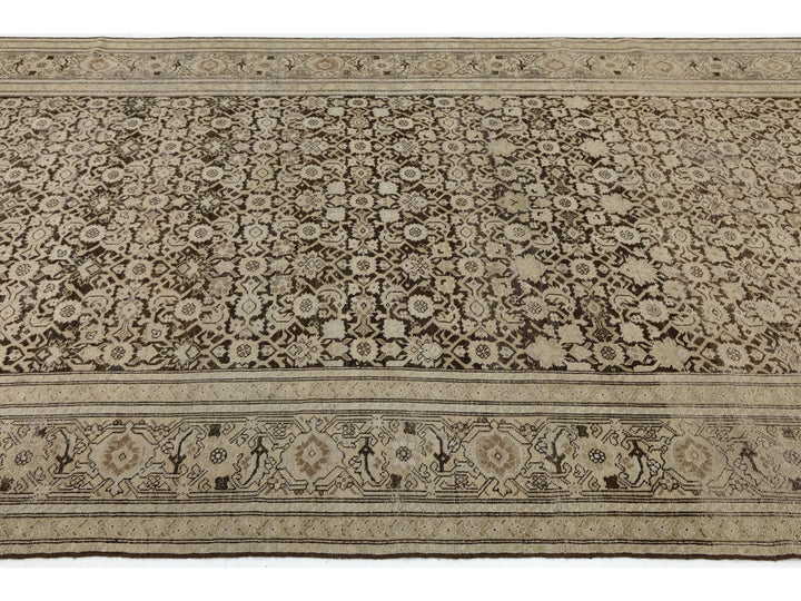 Antique Malayer Wool Runner Rug 7 X 19