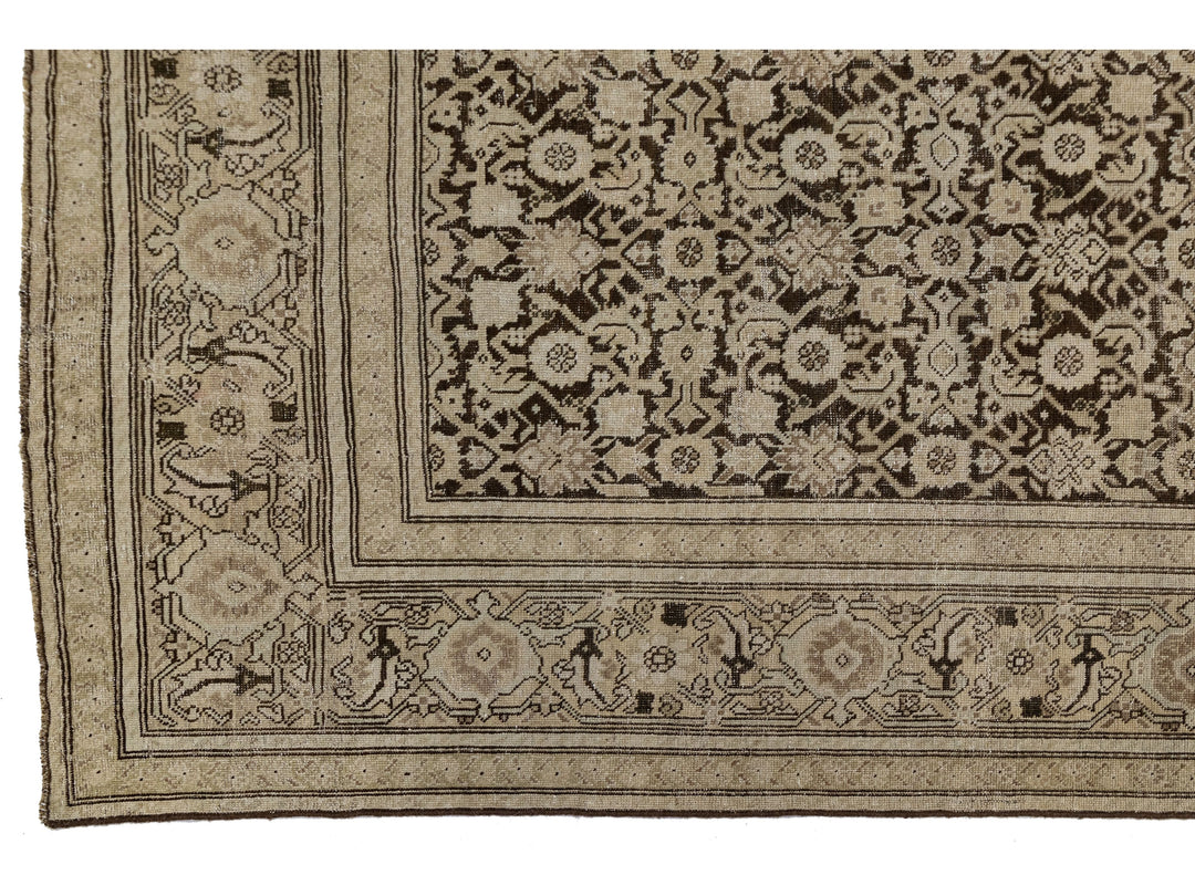 Antique Malayer Wool Runner Rug 7 X 19