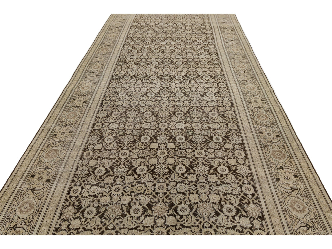 Antique Malayer Wool Runner Rug 7 X 19