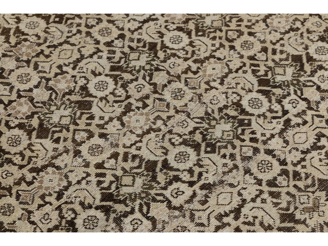 Antique Malayer Wool Runner Rug 7 X 19