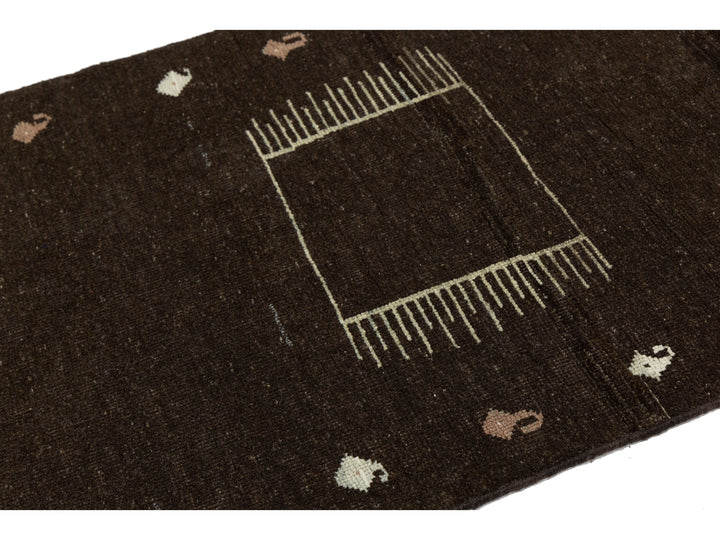 Modern Gabbeh Wool Rug 3 X 6