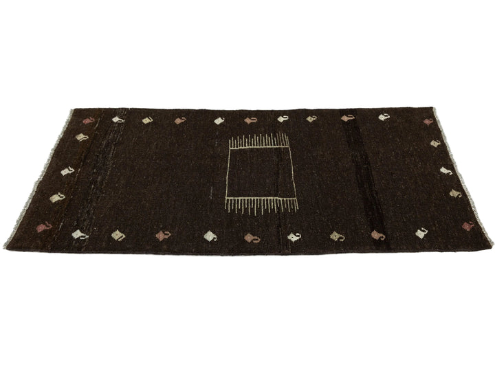 Modern Gabbeh Wool Rug 3 X 6