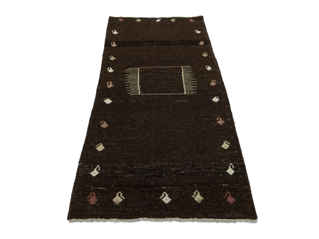 Modern Gabbeh Wool Rug 3 X 6