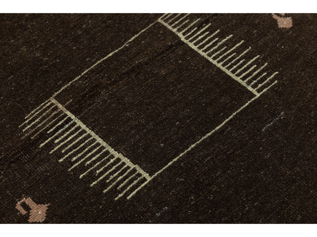 Modern Gabbeh Wool Rug 3 X 6